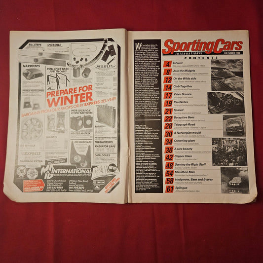 Sporting Cars International Magazine October 1986 (1257) MG Midget Trident Jaguar
