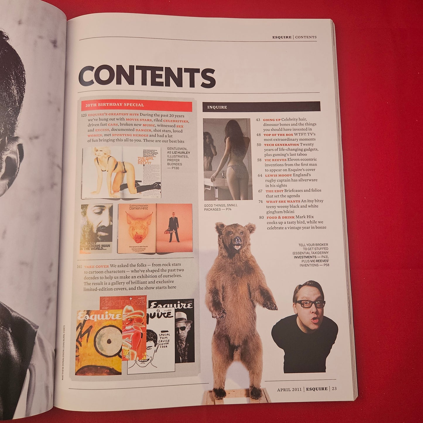 Esquire UK Magazine April 2011 (1262) 20th Anniversary Esky Mascot Hugo Boss