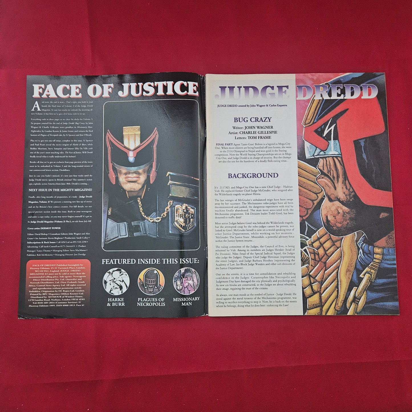 Judge Dredd Megazine No. 83 July 07 1995 (1266) Face of Justice Final Issue Vol 2