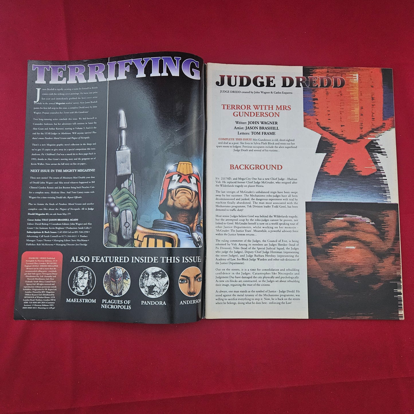 Judge Dredd Megazine No. 80 26 May 1995 (1266) Ghostbuster Mrs Gunderson Anderson