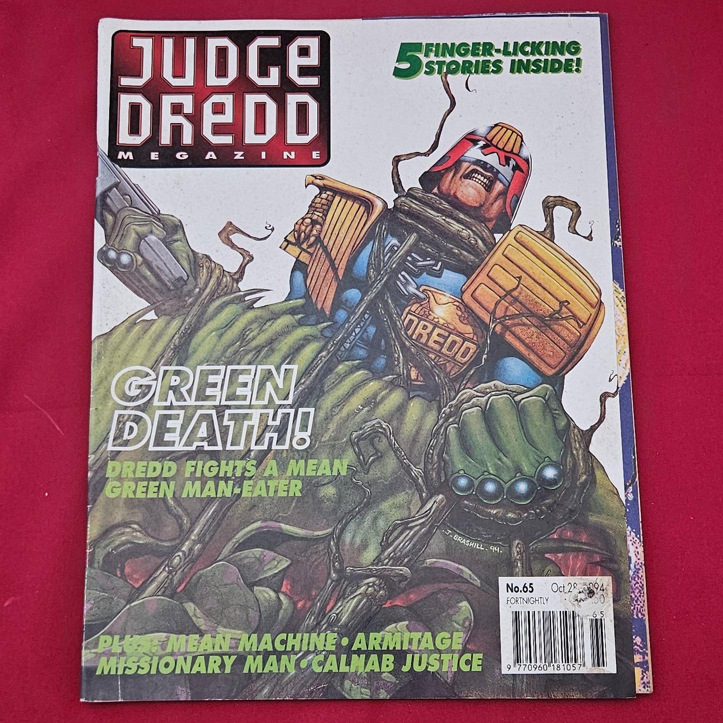 Judge Dredd Megazine No. 65 28 Oct 1994 (1266) Green Death Wilderlands Mean Machine
