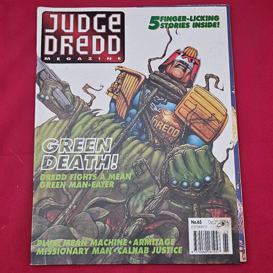 Judge Dredd Megazine No. 65 28 Oct 1994 (1266) Green Death Wilderlands Mean Machine