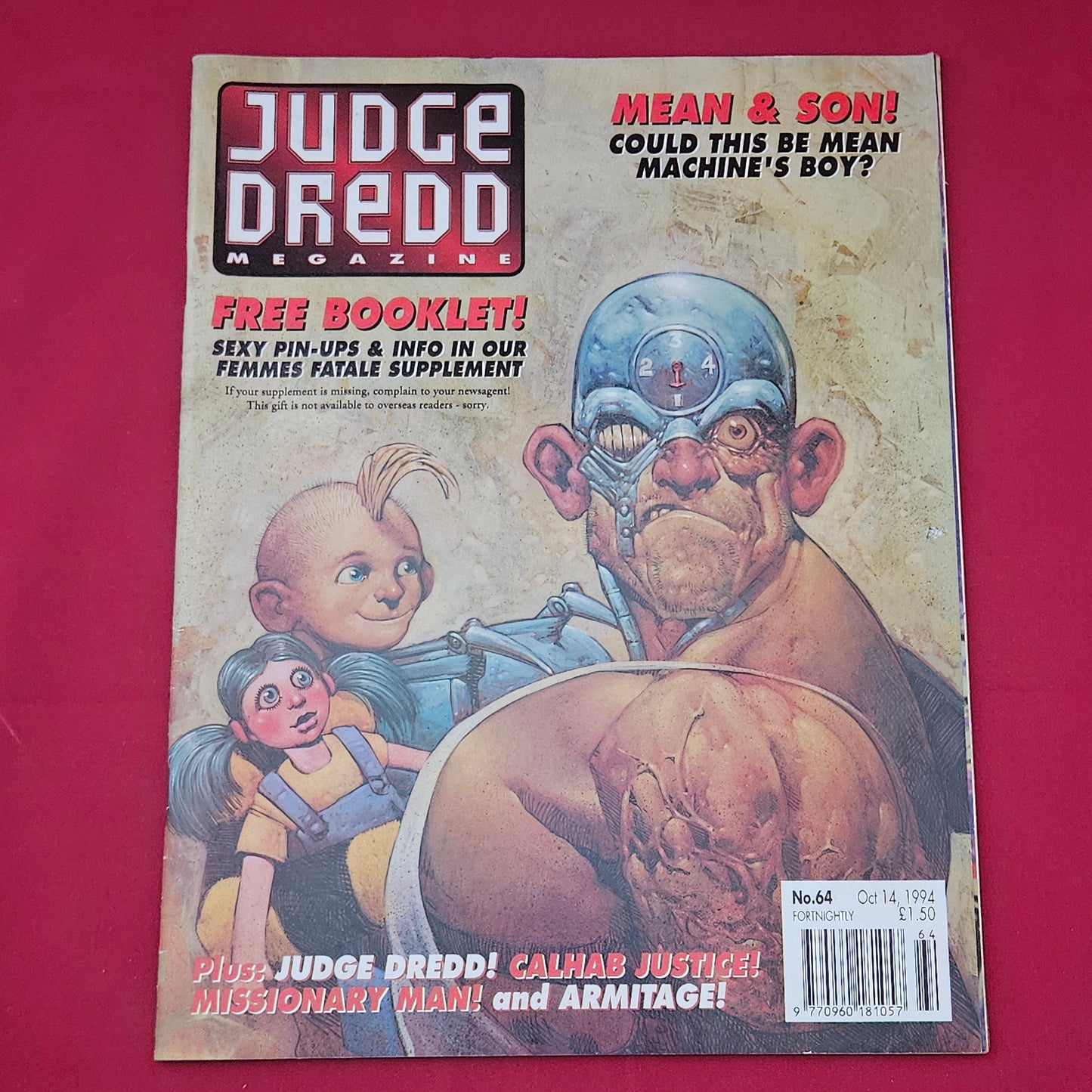 Judge Dredd Megazine No. 64 14 Oct 1994 (1266) Mean Machine Son Wilderlands