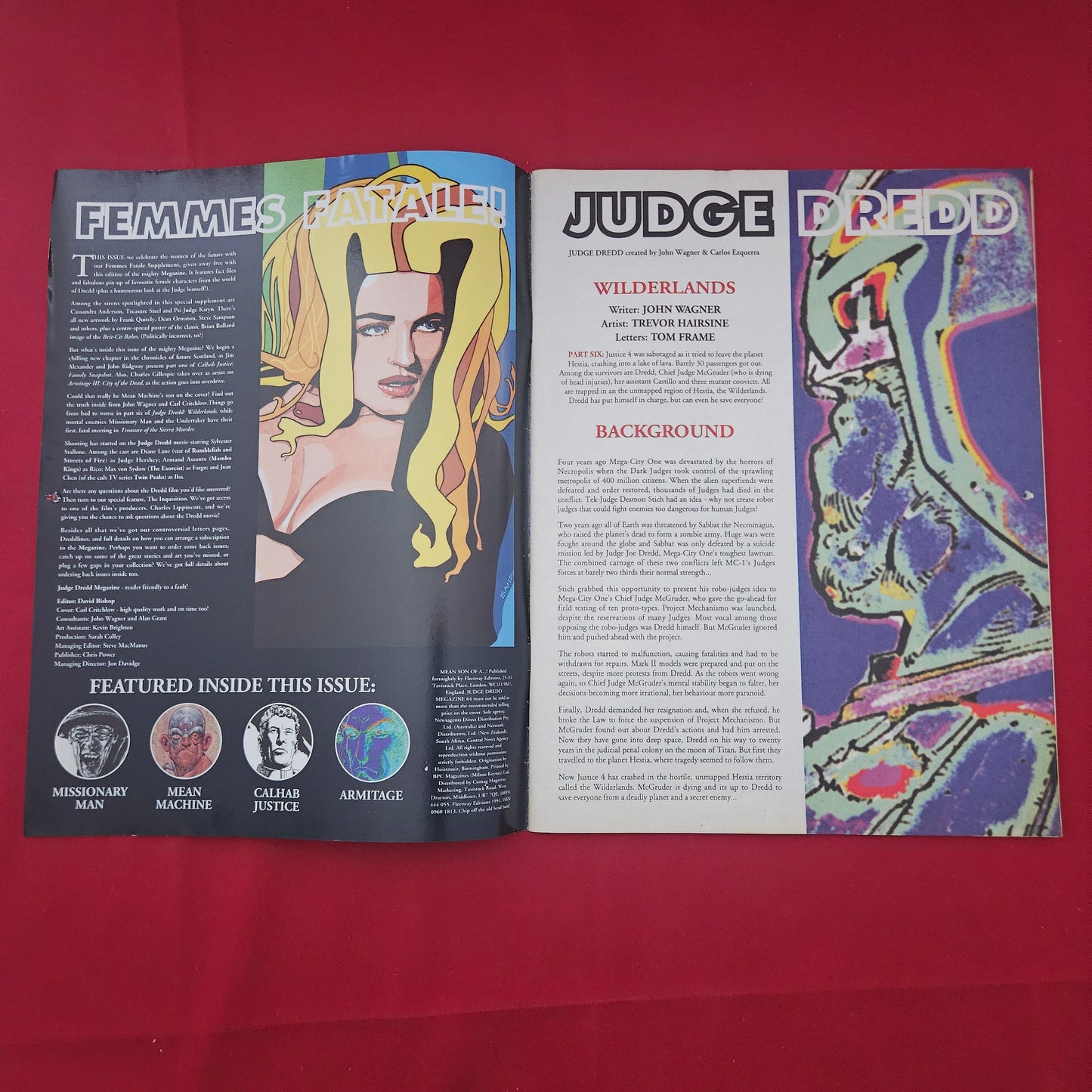 Judge Dredd Megazine No. 64 14 Oct 1994 (1266) Mean Machine Son Wilderlands