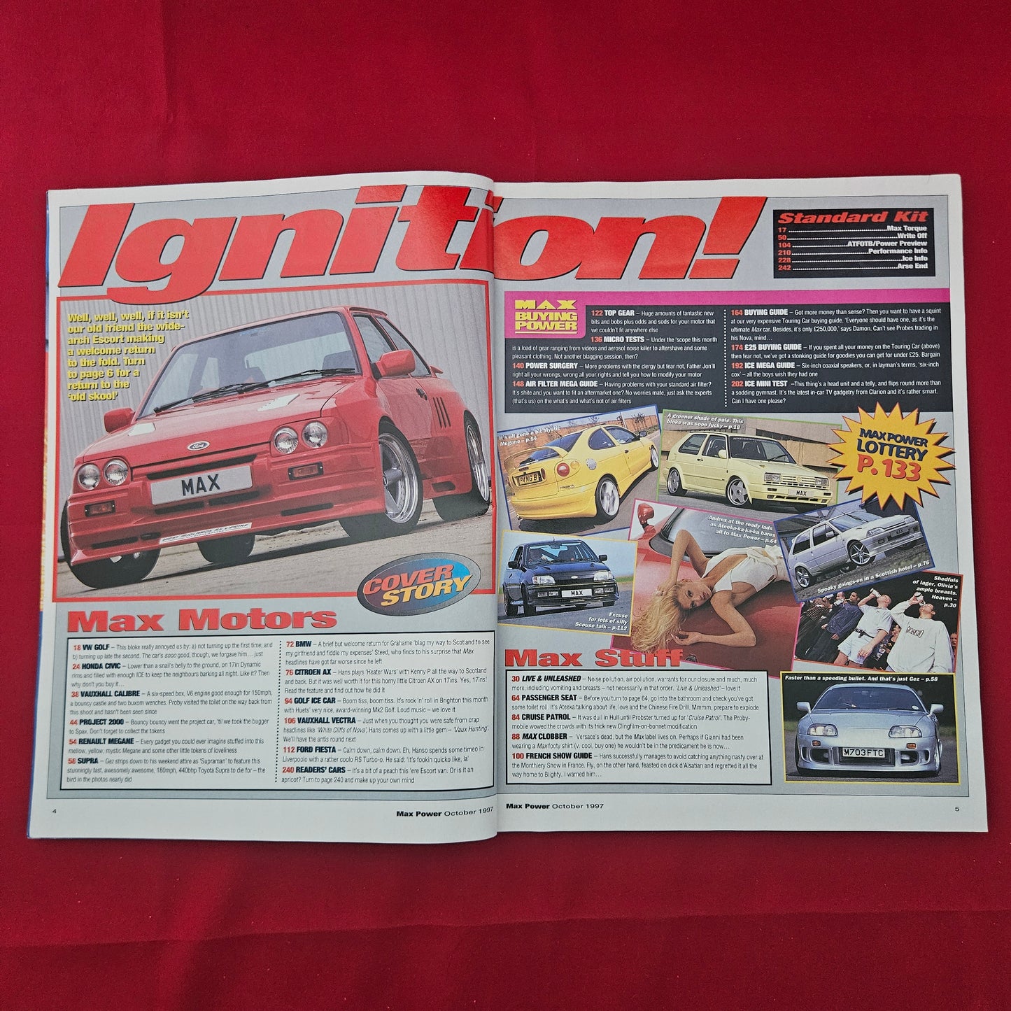 Max Power Magazine October 1997 (1268) Wide Arch Escort Supra Renault Megane
