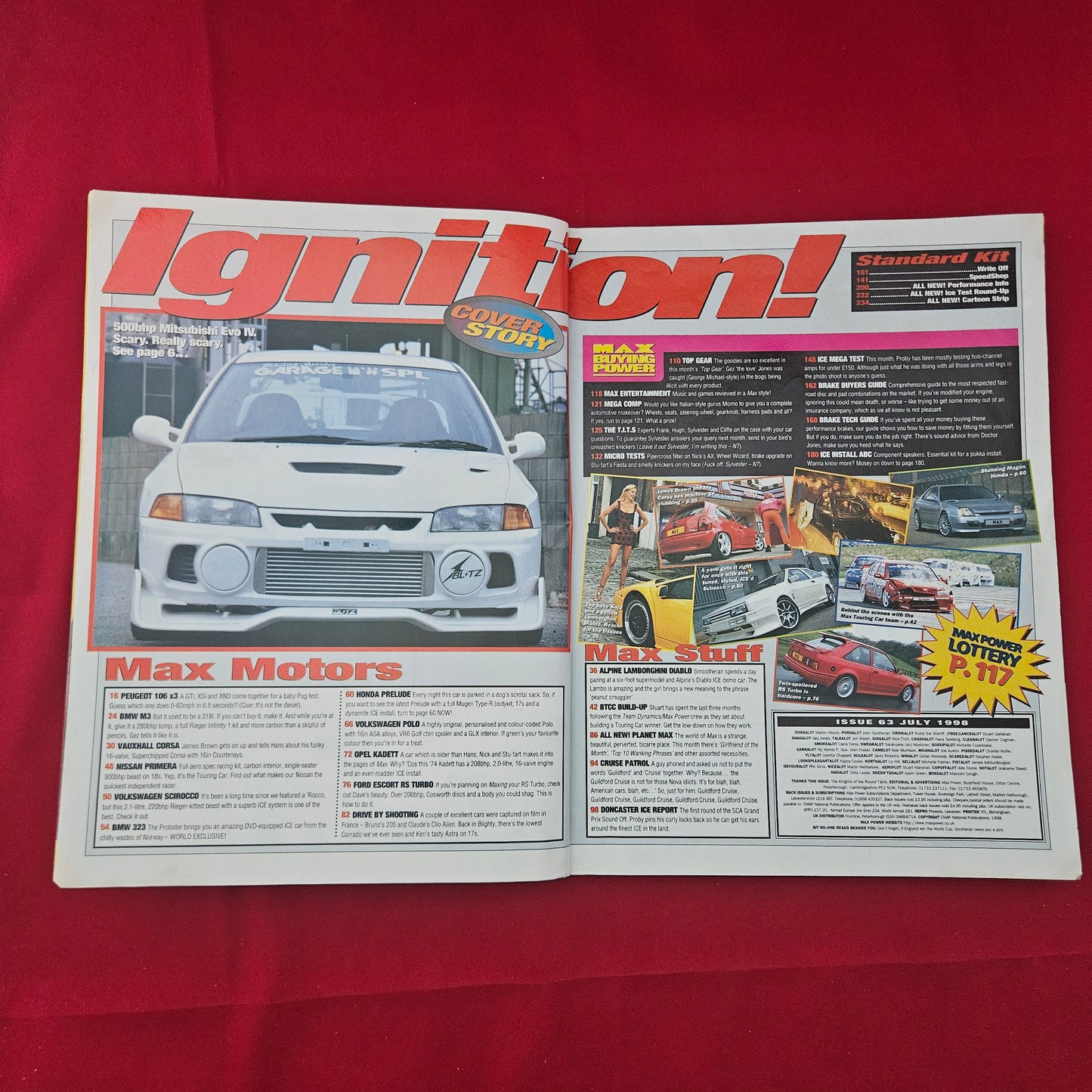 Max Power Magazine July 1998 (1268) Mitsubishi Evo IV BMW M3 Nissan Primera