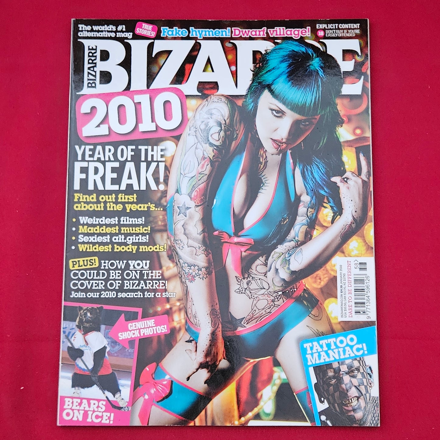 Bizarre Magazine January 2010 (1274) Nina Kate Malcolm McDowell Tattoo Maniac