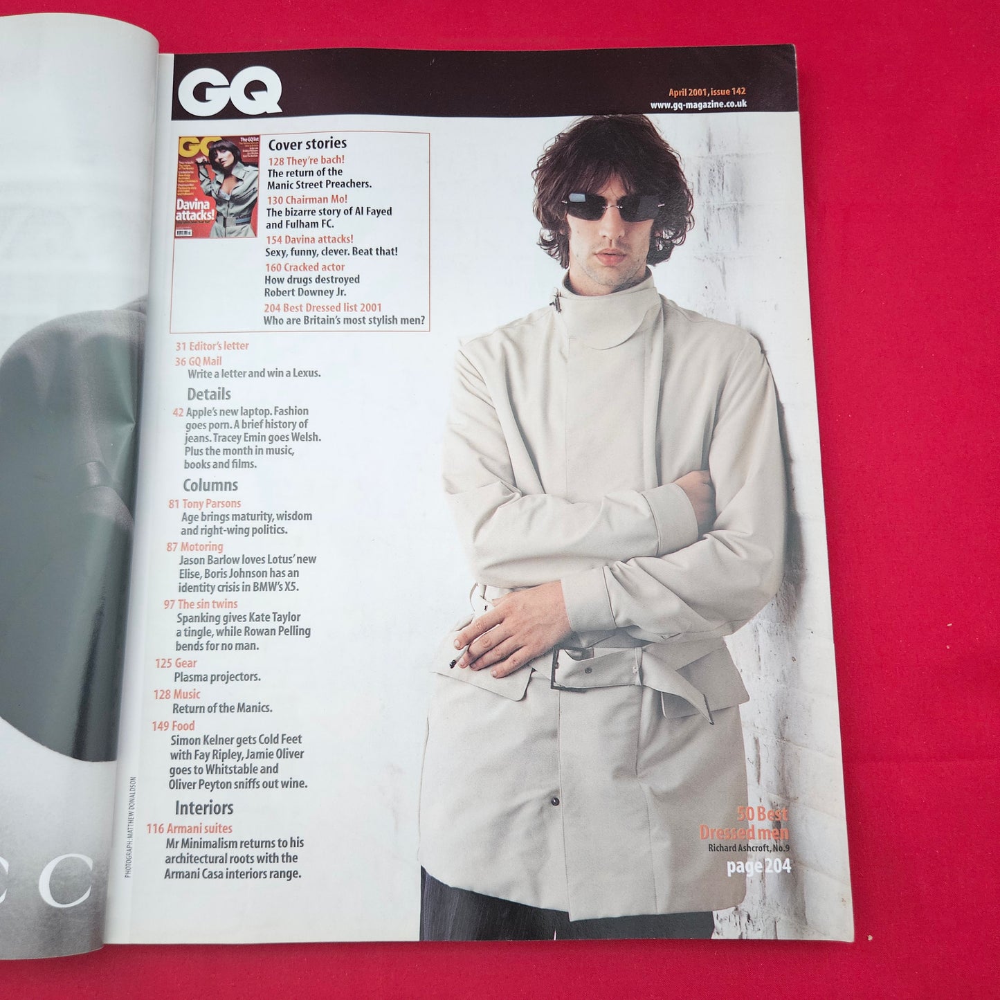 GQ Magazine UK April 2001 (1276) Davina McCall Robert Downey Jr Jude Law TORN
