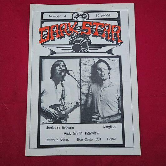 Dark Star Magazine August 1976 (1277) Vol 1 No 4 Jackson Browne Rick Griffin