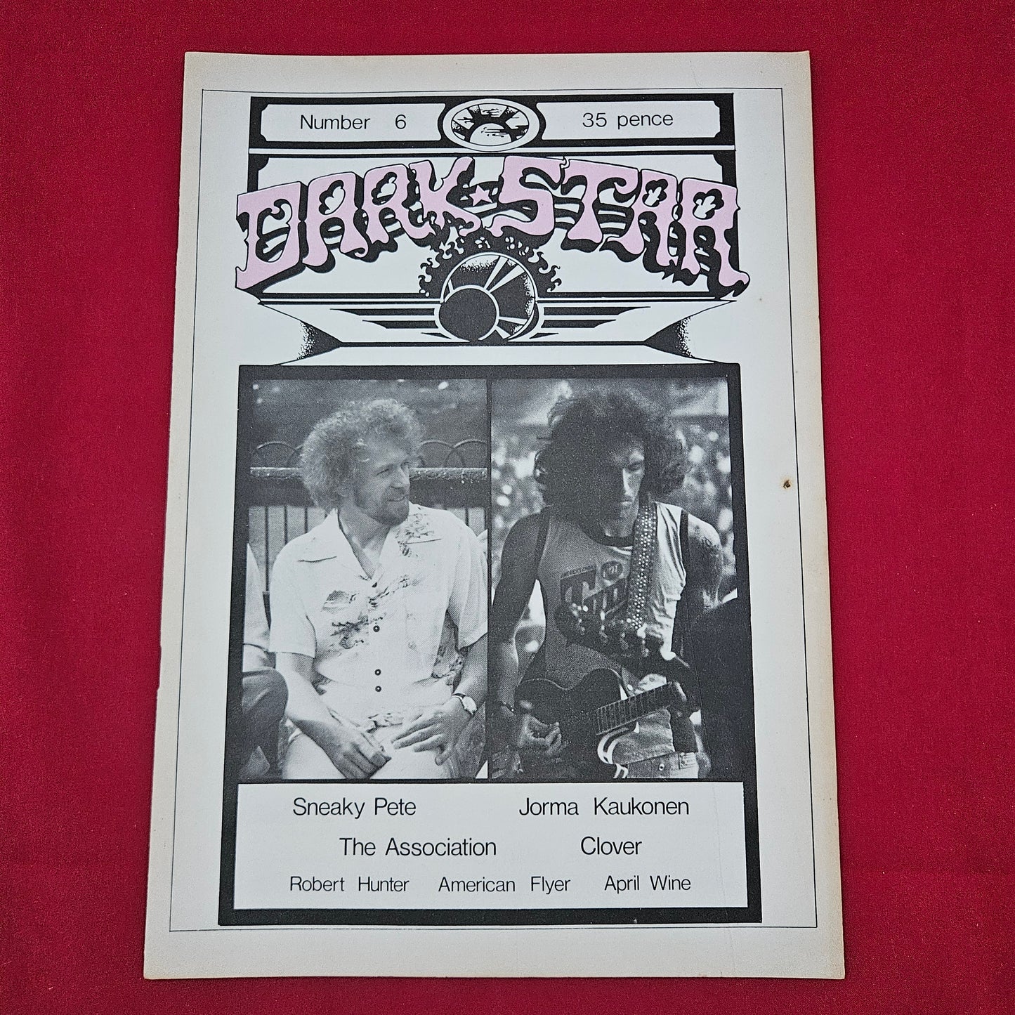 Dark Star Magazine December 1976 (1277) Vol 1 No 6 1st Anniv Sneaky Pete Jorma