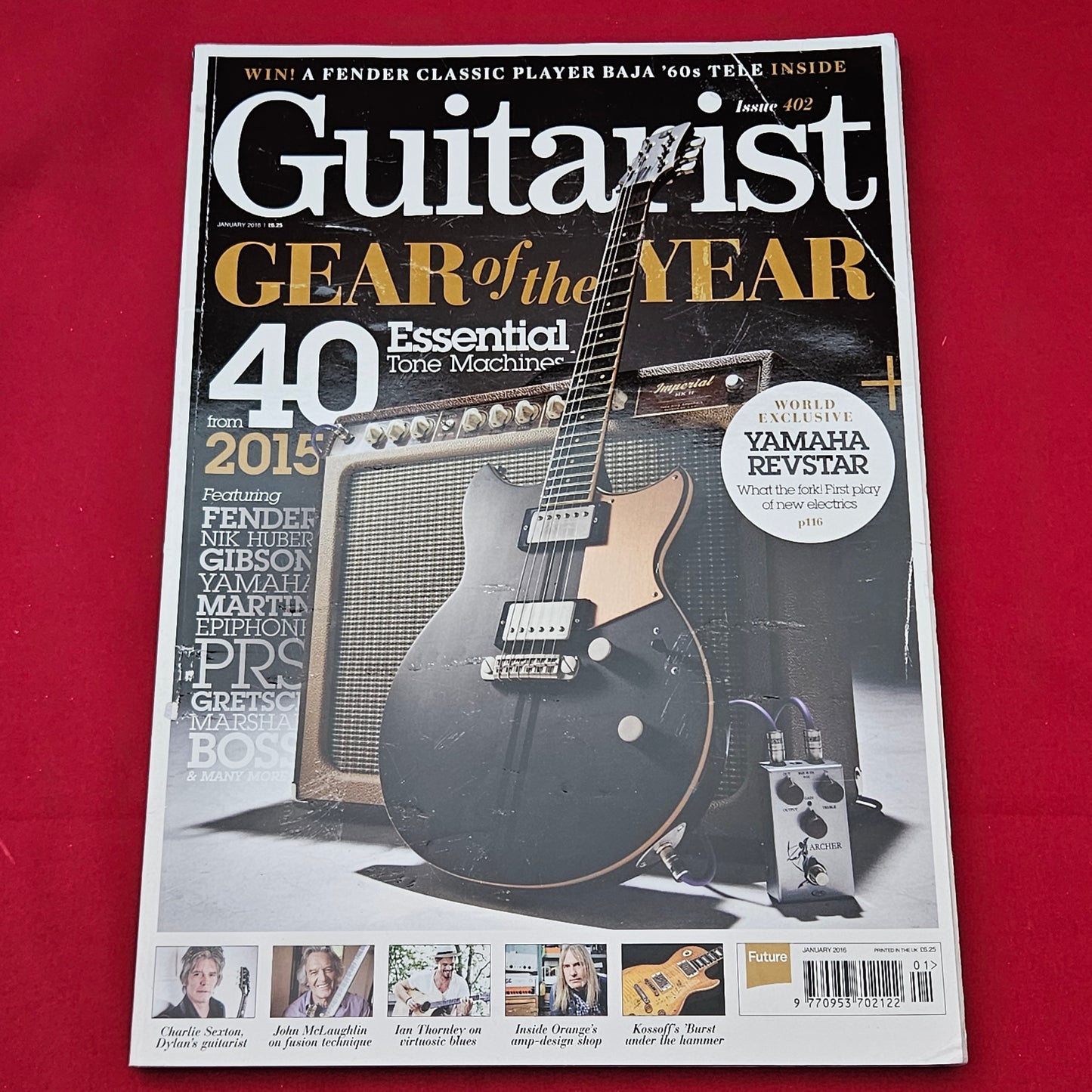 Guitarist Magazine January 2016 (1281) Issue 402 Gear of the Year Yamaha Revstar