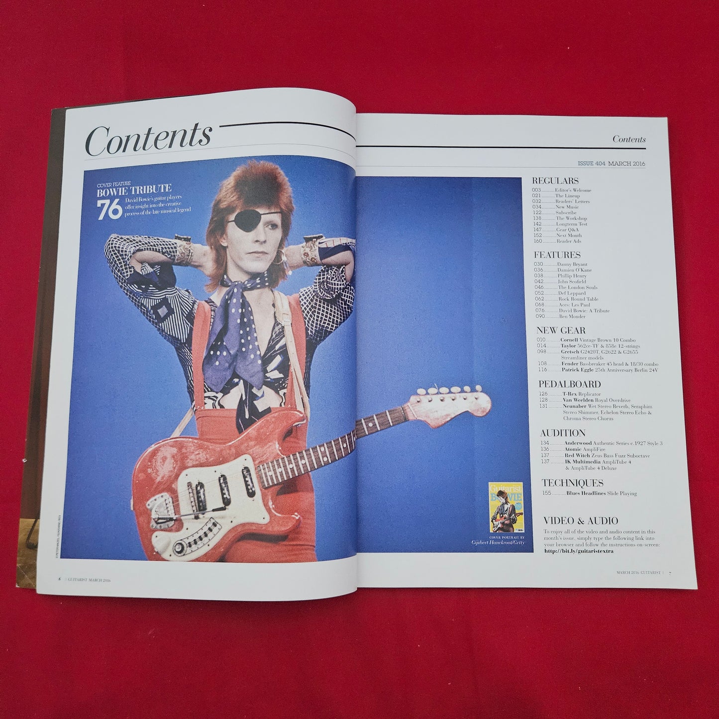 Guitarist Magazine March 2016 (1281) Issue 404 David Bowie Tribute Gretsch