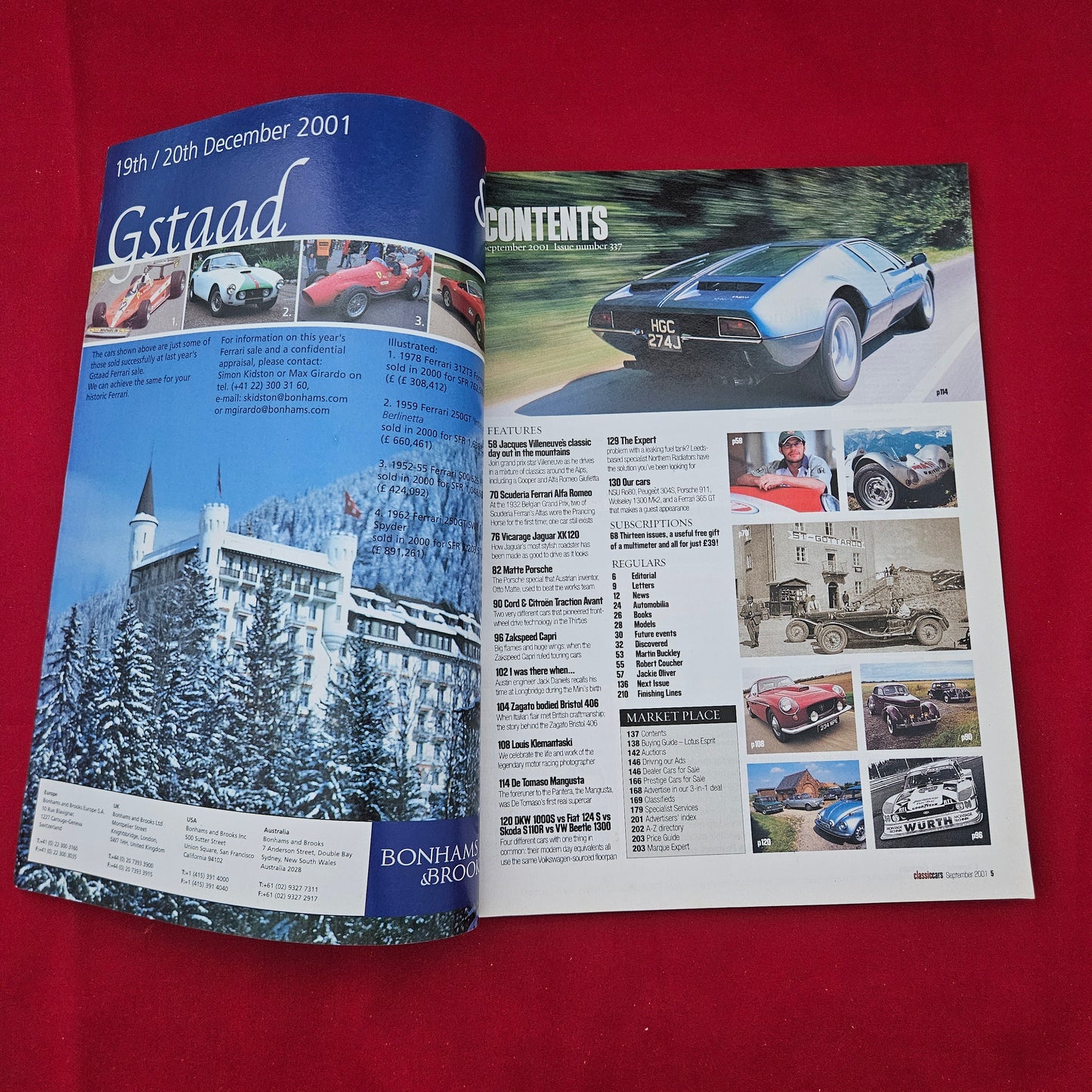 Classic Cars Magazine September 2001 (1285) Jacques Villeneuve Lotus Esprit
