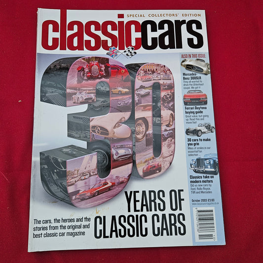 Classic Cars Magazine October 2003 (1285) 30 Years Mercedes 300SLR Daytona
