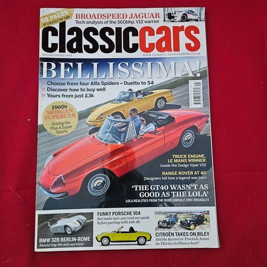 Classic Cars Magazine August 2010 (1285) Alfa Spider Broadspeed Jaguar Lola GT40