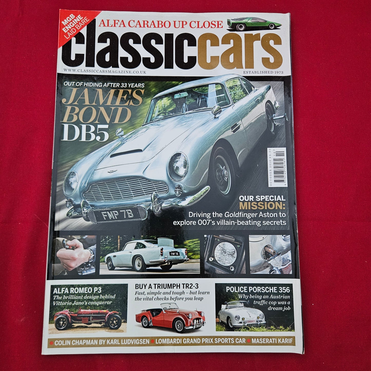 Classic Cars Magazine October 2010 (1285) James Bond Aston Martin DB5 Porsche