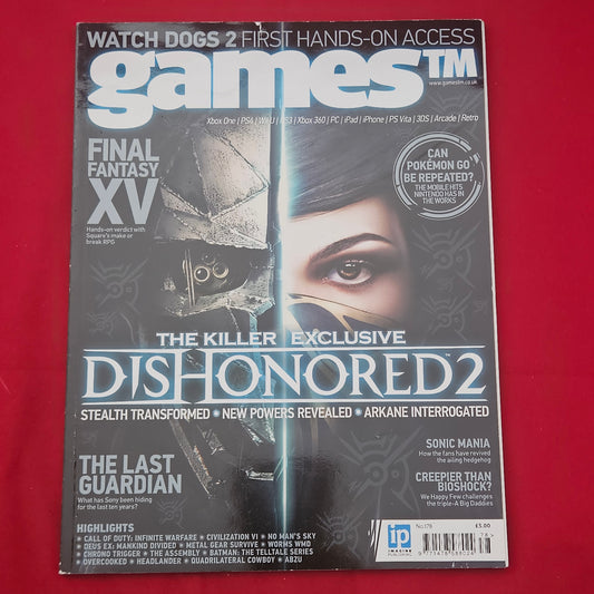 gamesTM Magazine Issue 178 (1277) Dishonored 2 Final Fantasy XV No Man's Sky