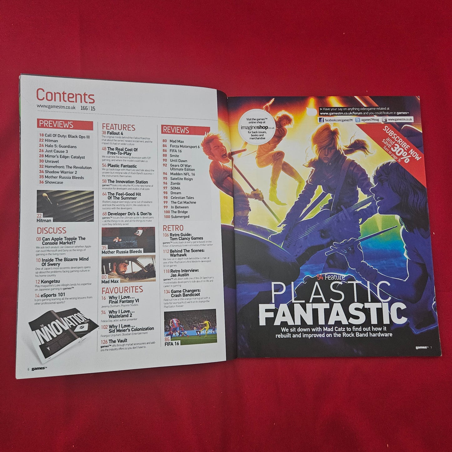 gamesTM Magazine Issue 166 (1289) Fallout 4 Halo 5 Black Ops III Rock Band 4