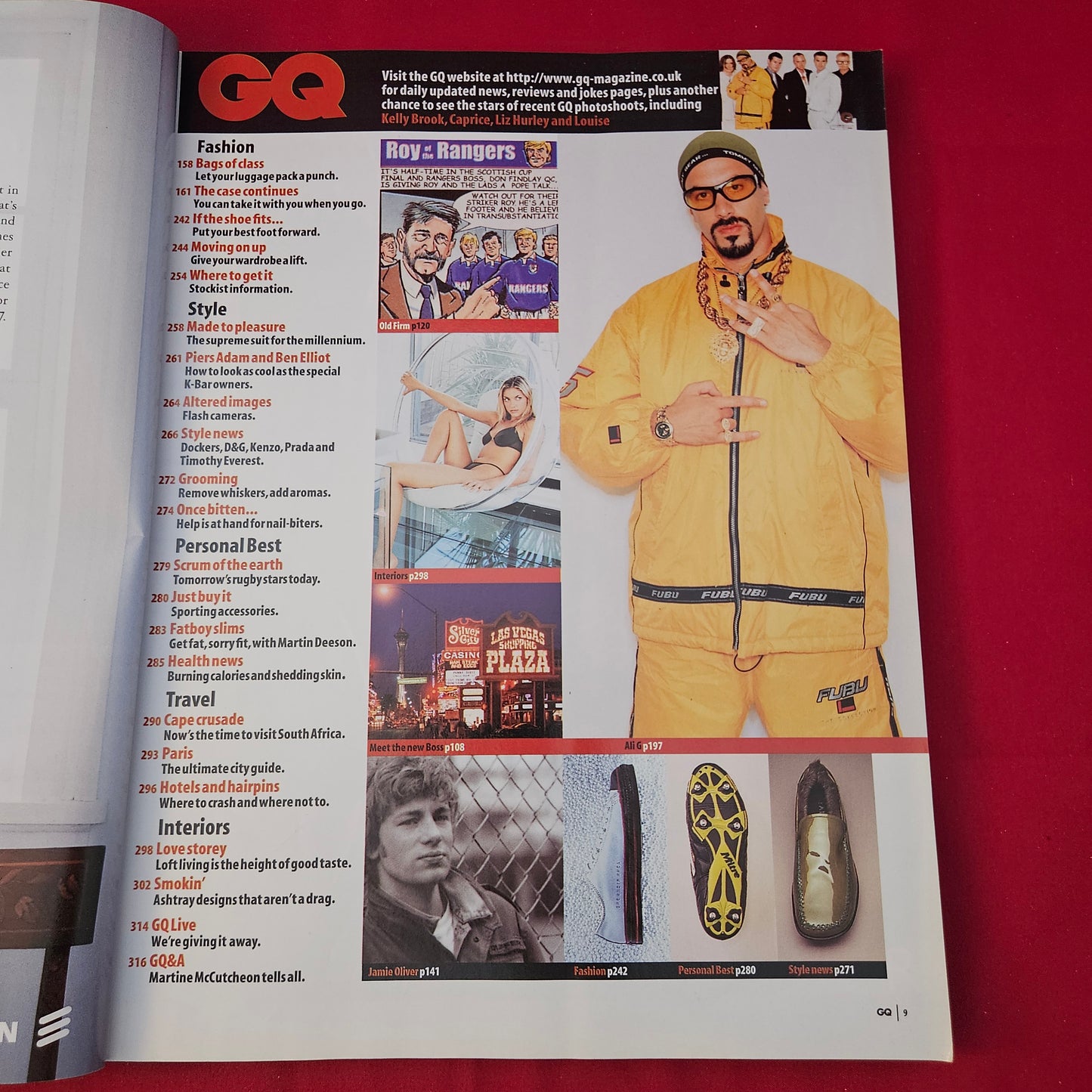 GQ British Magazine October 1999 #124 (1295) Men Of The Year Beckham Travolta Ali G