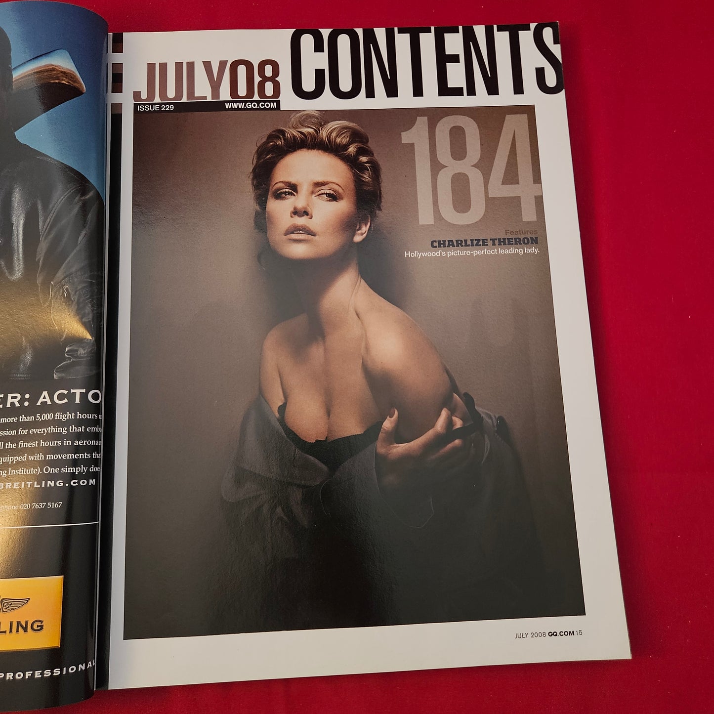 GQ British Magazine July 2008 #229 (1295) Charlize Theron David Bailey Angola