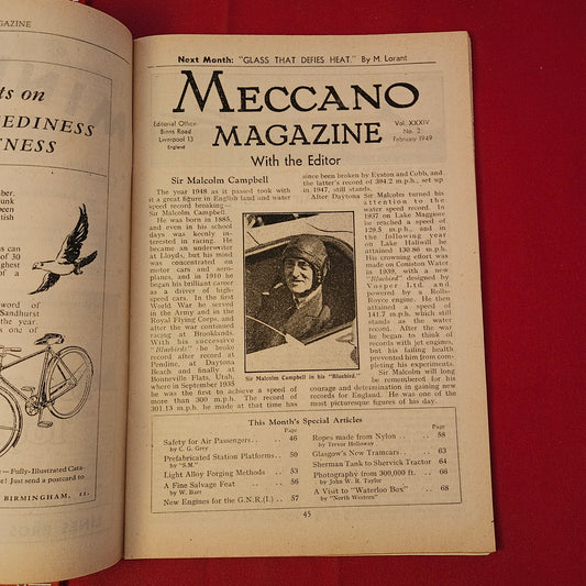 Vintage MECCANO Magazine February 1949 (004) Vol 34 No 2 Hornby Dublo Trains
