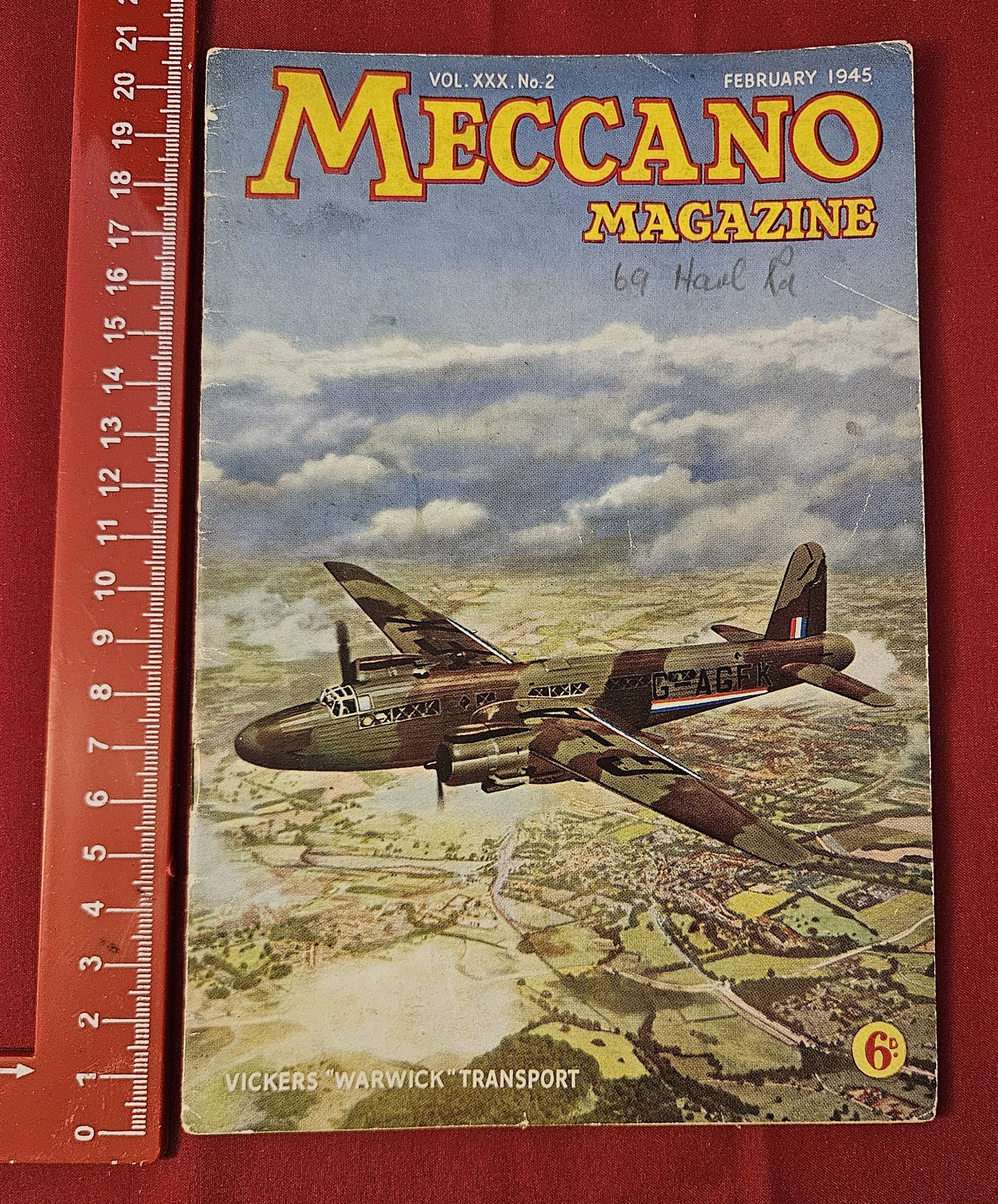 Vintage MECCANO Magazine February 1945 (004) Vol 30 No 2 Vickers Warwick WWII