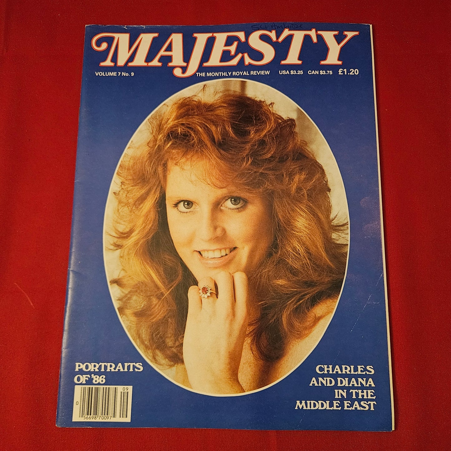 MAJESTY Magazine January 1987 Vol 7 No 9 (1299) SARAH FERGUSON Princess Diana Charles