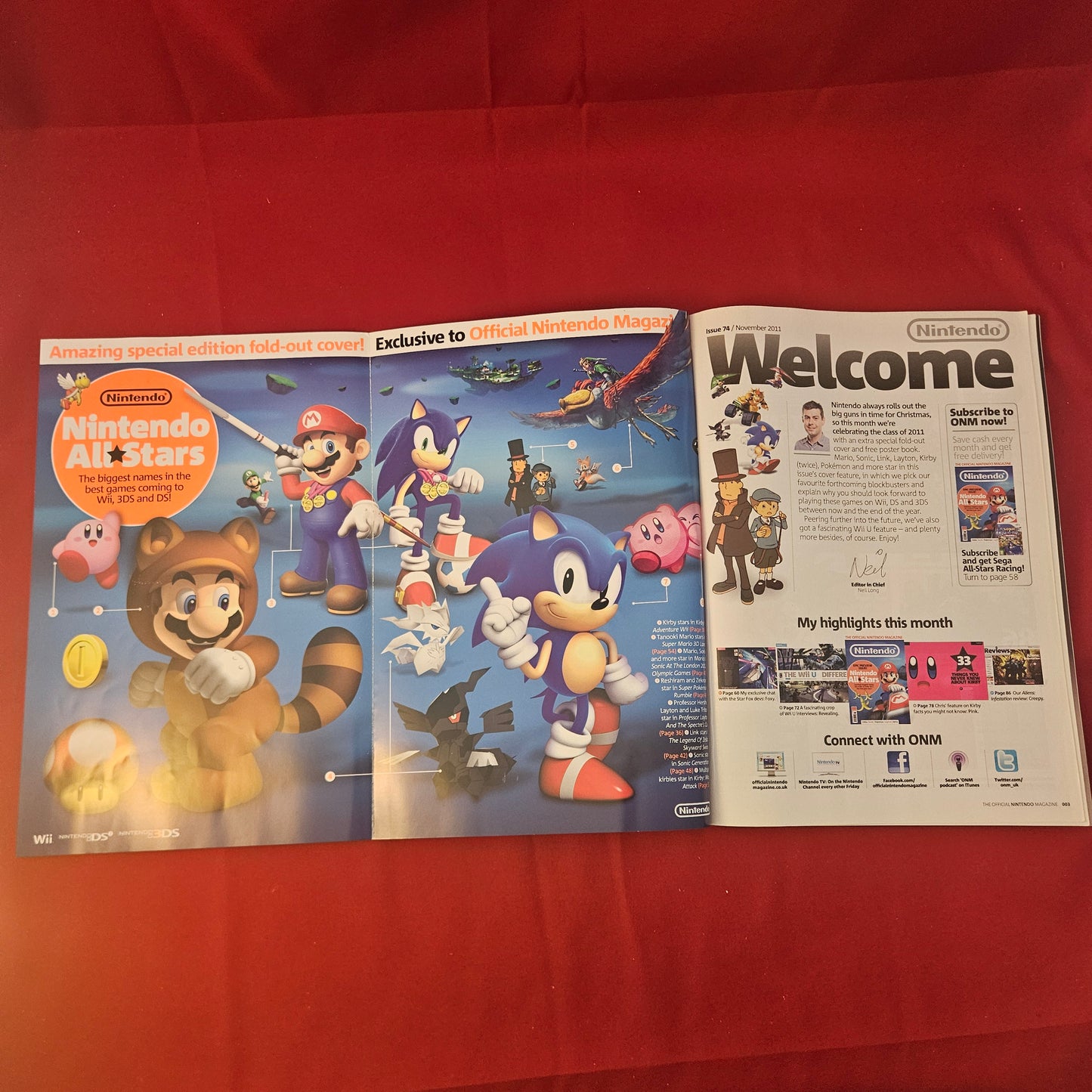 NINTENDO Magazine November 2011 #74 (1301) Mario Kart 7 Zelda Sonic Pokemon