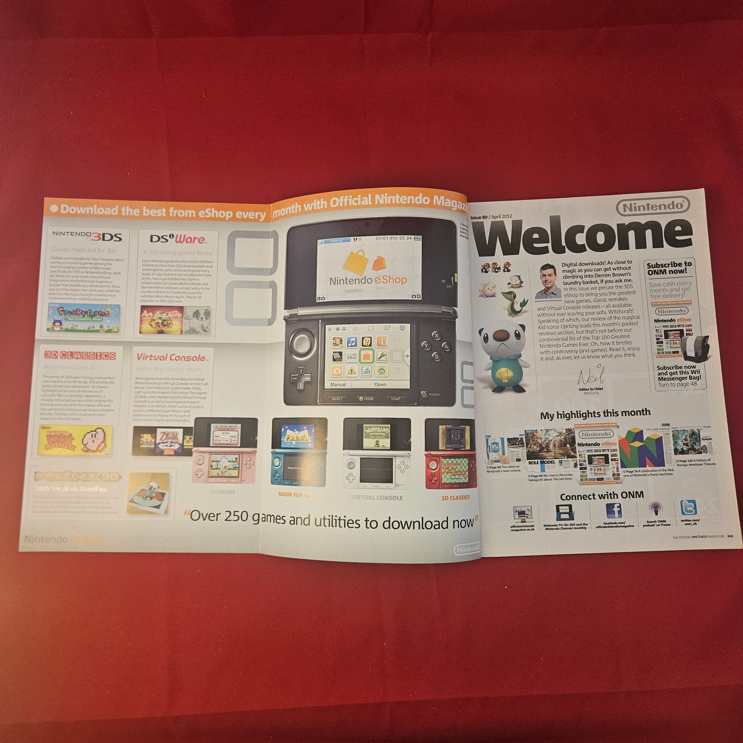 NINTENDO Magazine April 2012 #80 (1301) ESHOP 100 Greatest Games Kid Icarus N64