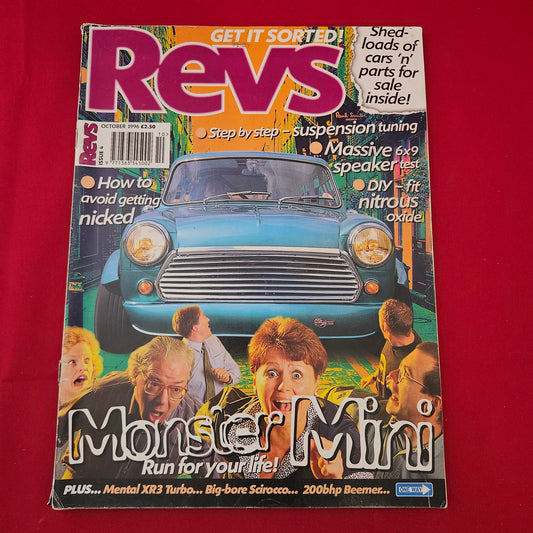 REVS Magazine October 1996 (1305) Monster Mini Mk3 Escort Turbo Retro Tuning