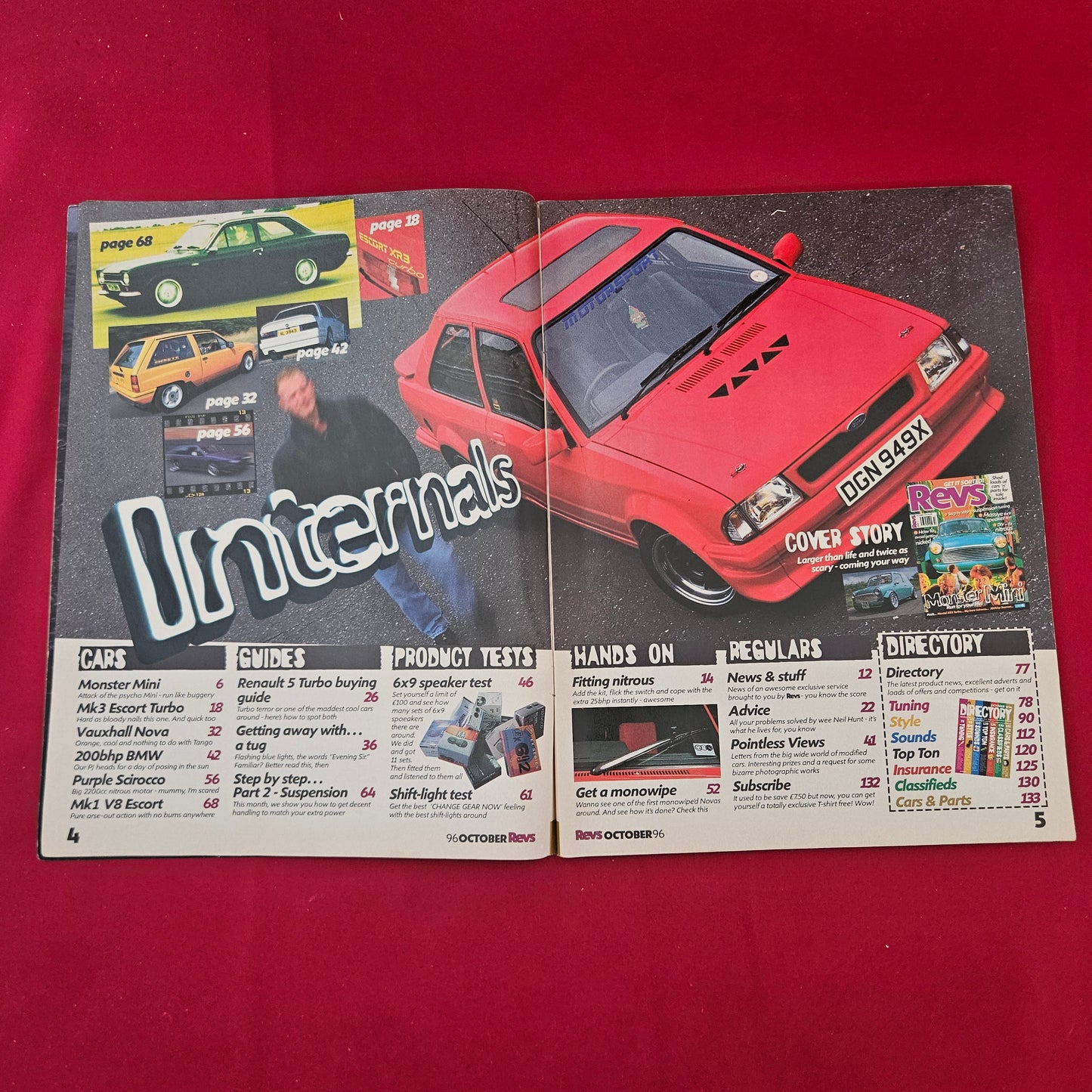 REVS Magazine October 1996 (1305) Monster Mini Mk3 Escort Turbo Retro Tuning