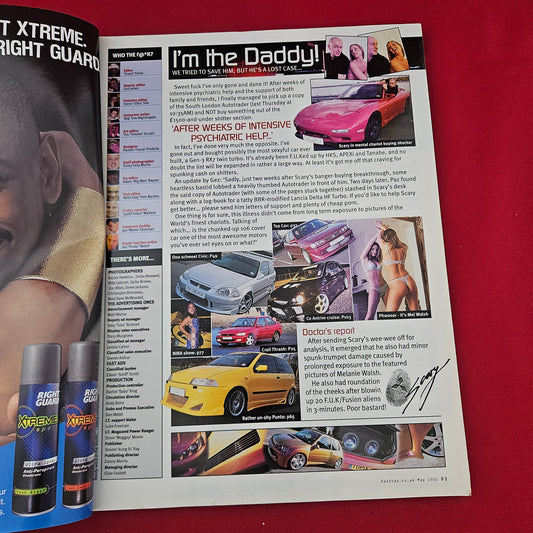FAST CAR Magazine May 2002 (1305) MELANIE WALSH Pugnacious Peugeot Max Power Era