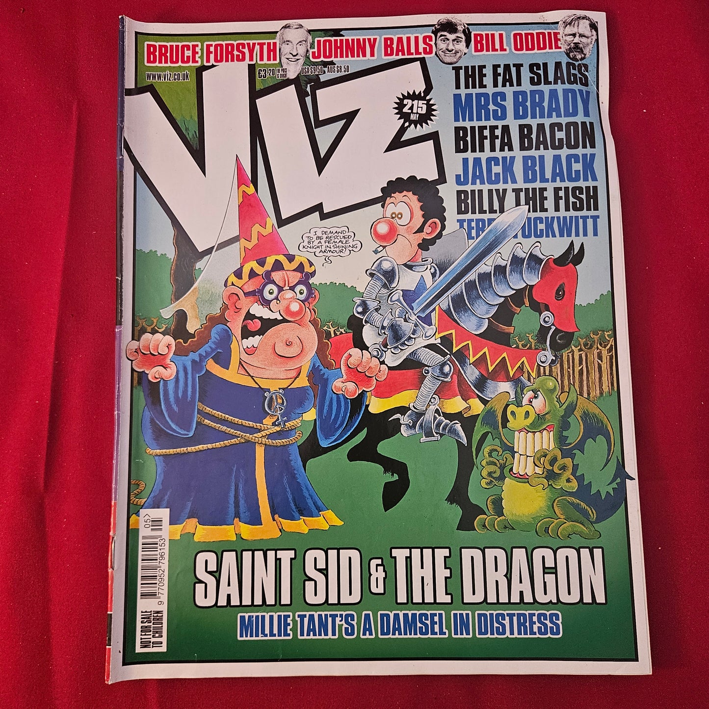 Viz Comic Magazine Issue 215 May (1314) Saint Sid Billy The Fish Biffa Bacon