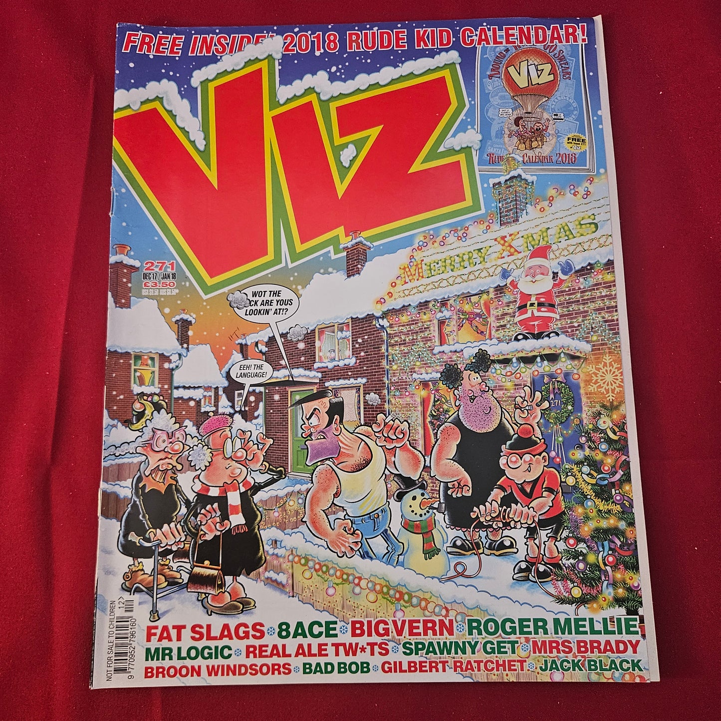 Viz Comic Magazine Issue 271 Dec/Jan 2018 (1314) Christmas Roger Mellie 8 Ace