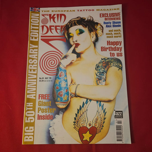 Skin Deep Magazine July 1999 Issue 50 (1317) 50th Anniversary Alex Binnie Poster