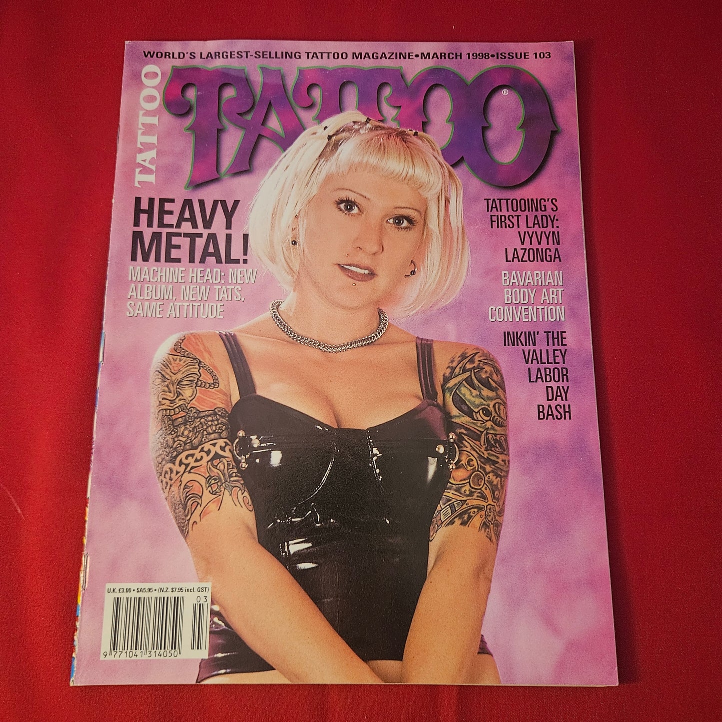 Tattoo Magazine March 1998 Issue 103 (1317) Machine Head Vyvyn Lazonga