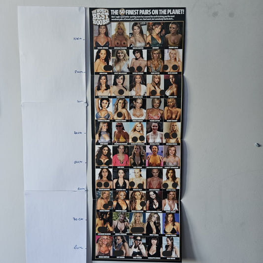 Nuts Magazine Fold-Out Poster (007) Lucy Pinder Kelly Brook Keeley Hazell Top 50