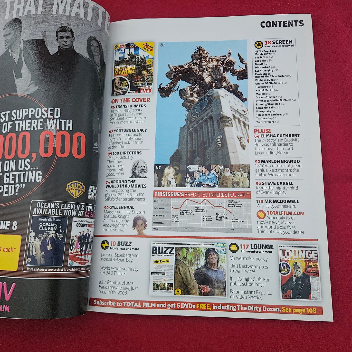 Total Film Magazine August 2007 Issue 131 (1319) TRANSFORMERS Pop-Up Cover Posters