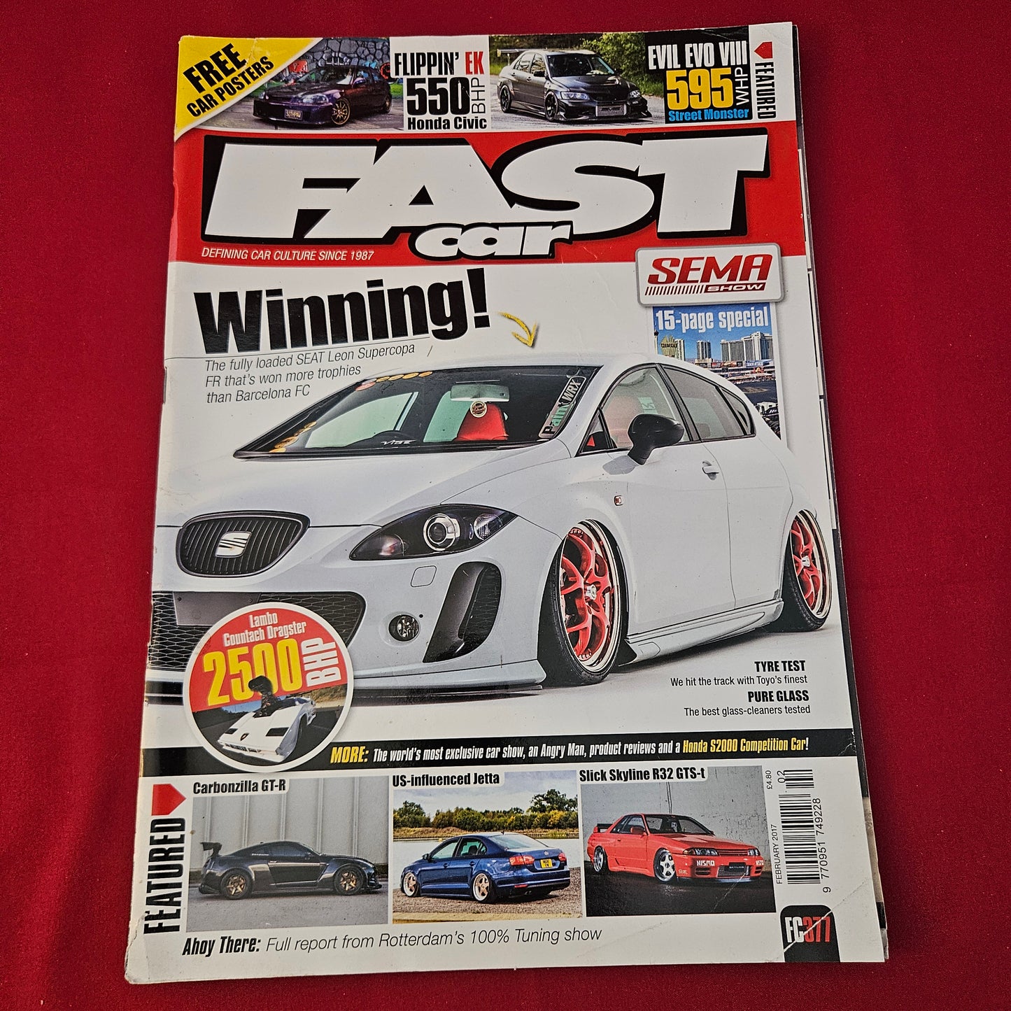 Fast Car Magazine February 2017 (1323) SEAT Leon 2500BHP Countach SEMA