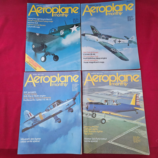 BUNDLE 4x AEROPLANE Monthly Magazines Job Lot 1983 Sequential Run (BJL0135)