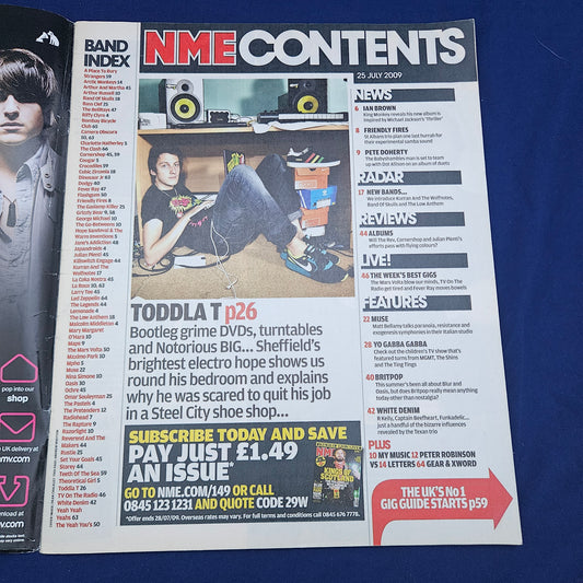 NME Magazine 25 July 2009 (1328) Muse Cover Oasis 8-Page Poster Special Blur