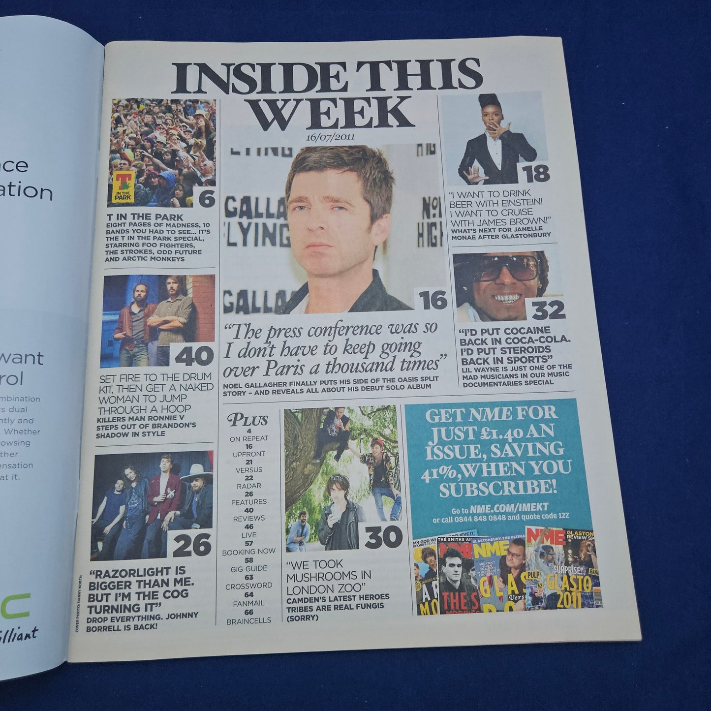 NME Magazine 16 July 2011 (1328) Foo Fighters Noel Gallagher Arctic Monkeys