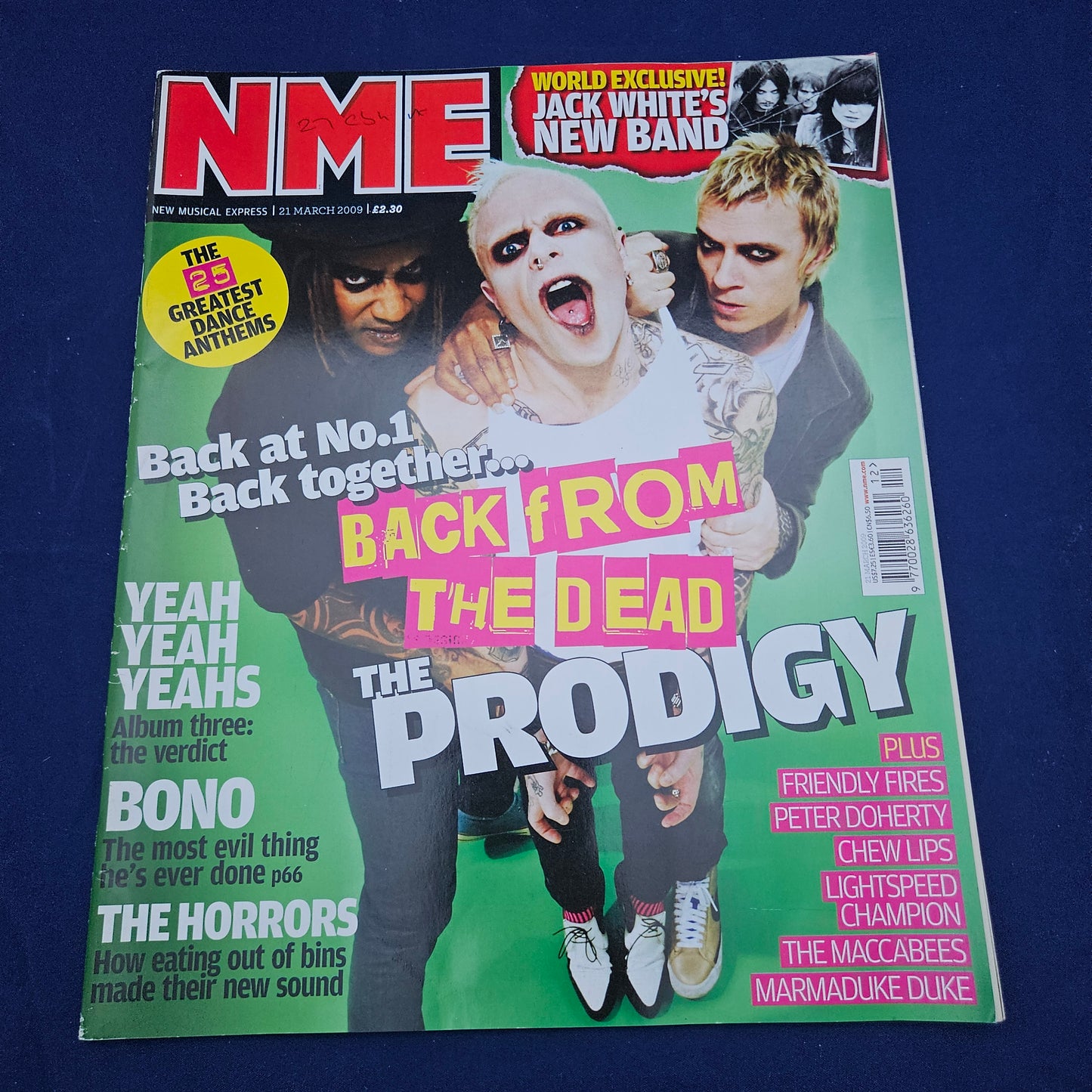 NME Magazine 21 March 2009 (1328) The Prodigy Yeah Yeah Yeahs Jack White Bono