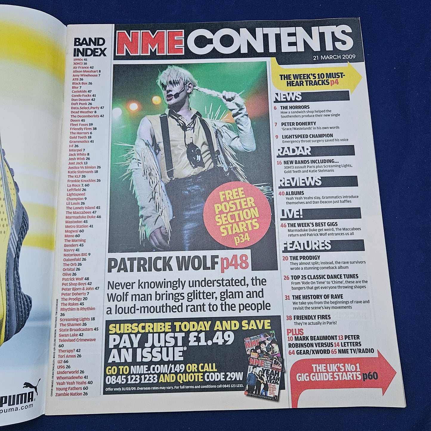 NME Magazine 21 March 2009 (1328) The Prodigy Yeah Yeah Yeahs Jack White Bono