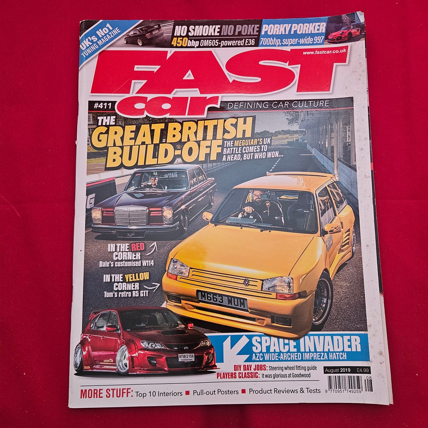 Fast Car Magazine August 2019 (1337) Meguiar's Build-Off Renault R5 GTT Mercedes