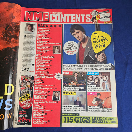 NME Magazine 5 January 2008 (1339) Guitar Issue Muse Matt Bellamy Johnny Marr MCR