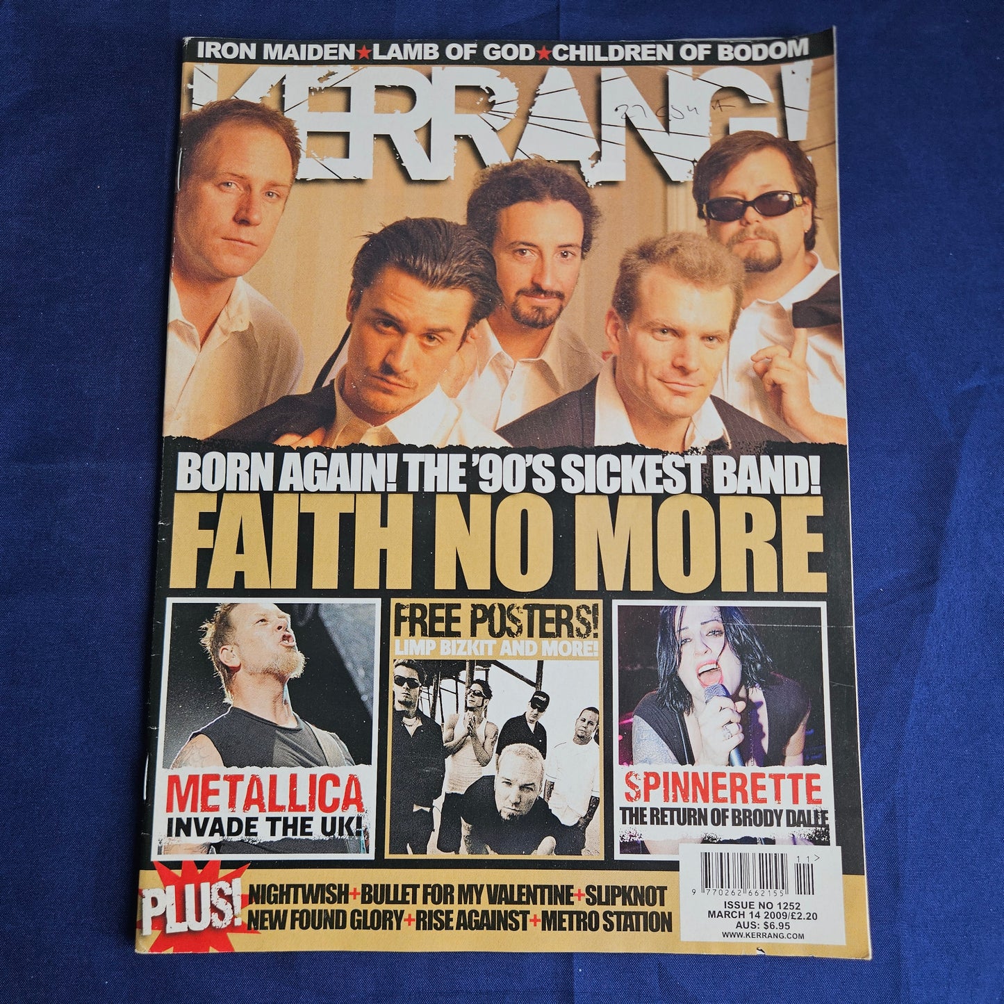 Kerrang! Magazine March 14 2009 #1252 (1341) Faith No More Metallica Slipknot