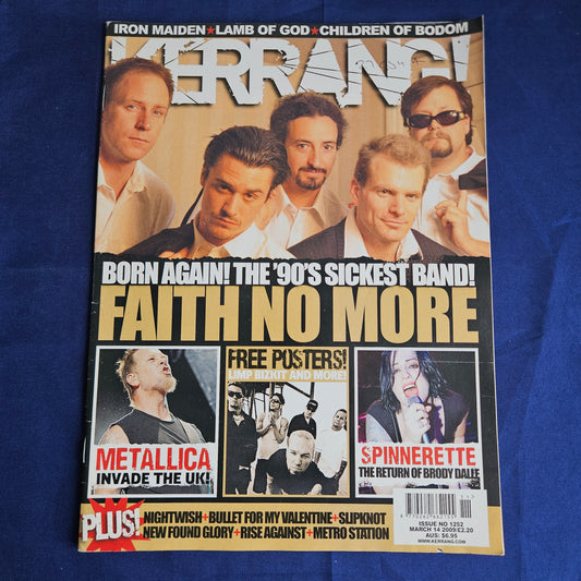 Kerrang! Magazine March 14 2009 #1252 (1341) Faith No More Metallica Slipknot