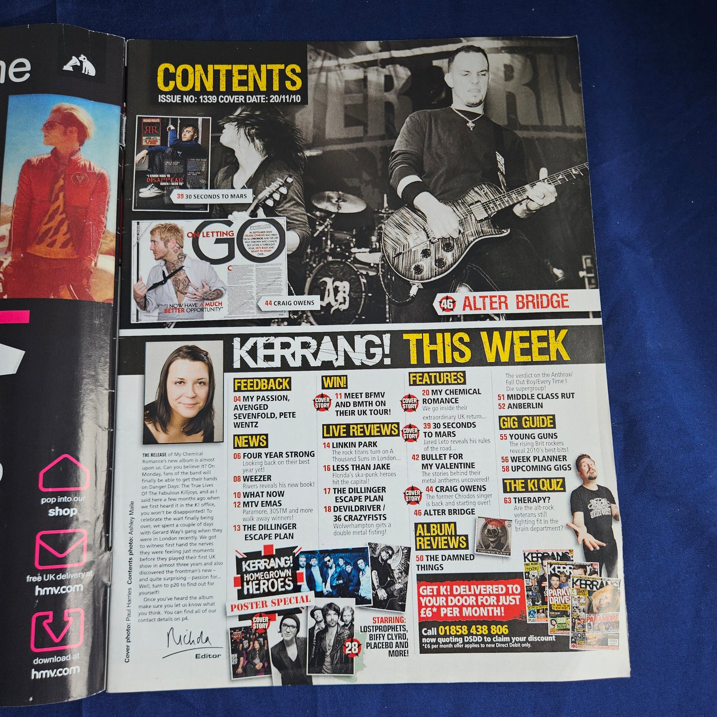 Kerrang! Magazine November 20 2010 #1339 (1341) My Chemical Romance Jared Leto