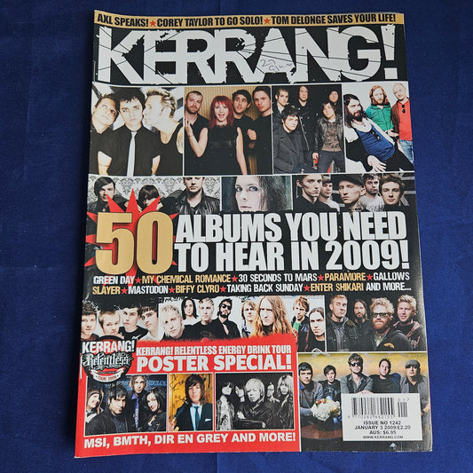 Kerrang Magazine January 3 2009 #1242 (1341) Green Day MCR Paramore Corey Taylor